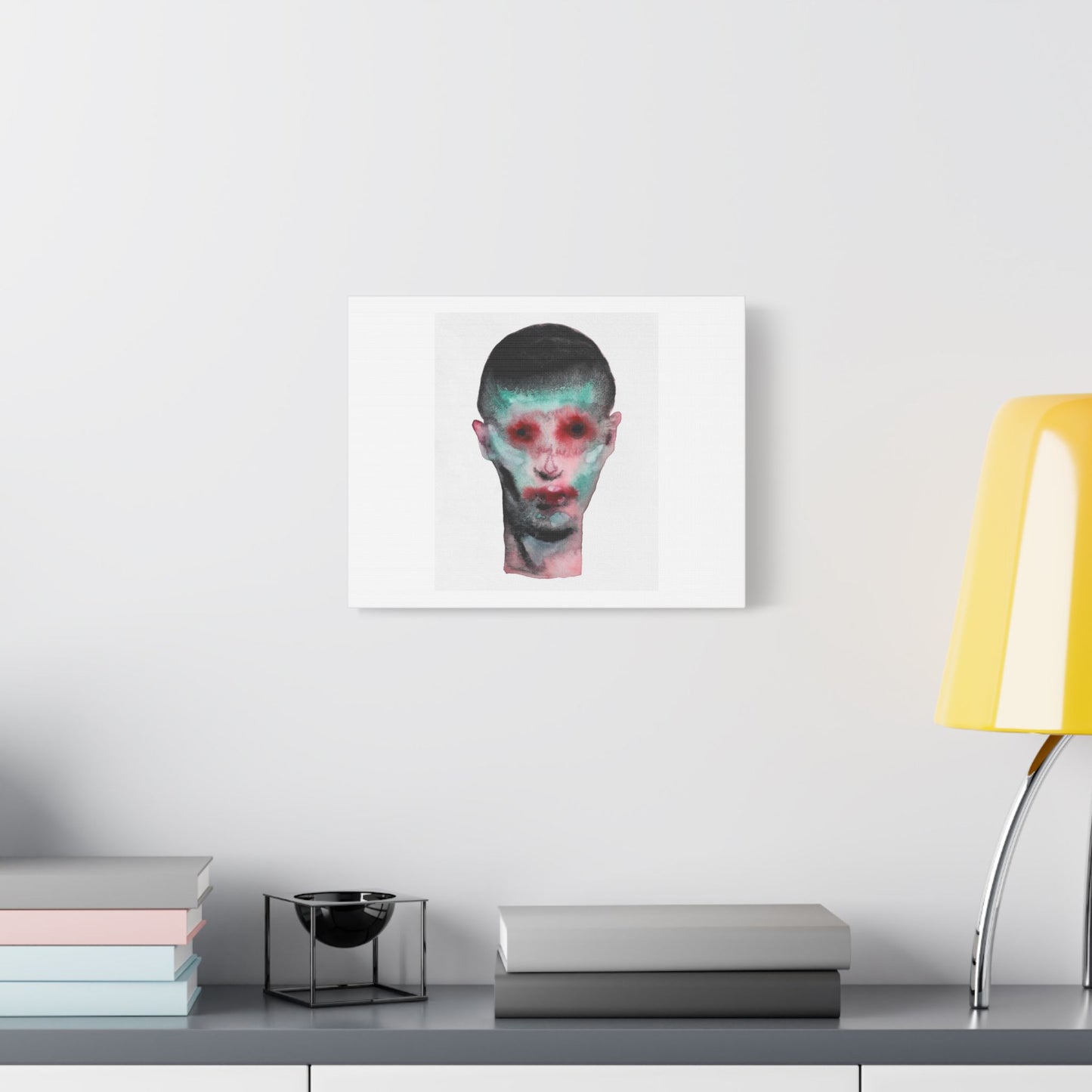 Android Watercolour Portrait 'Designed by AI' Art Print on Canvas