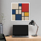 Abstract Artwork in the Style of Piet Mondrian 'Designed by AI' Canvas Art Print