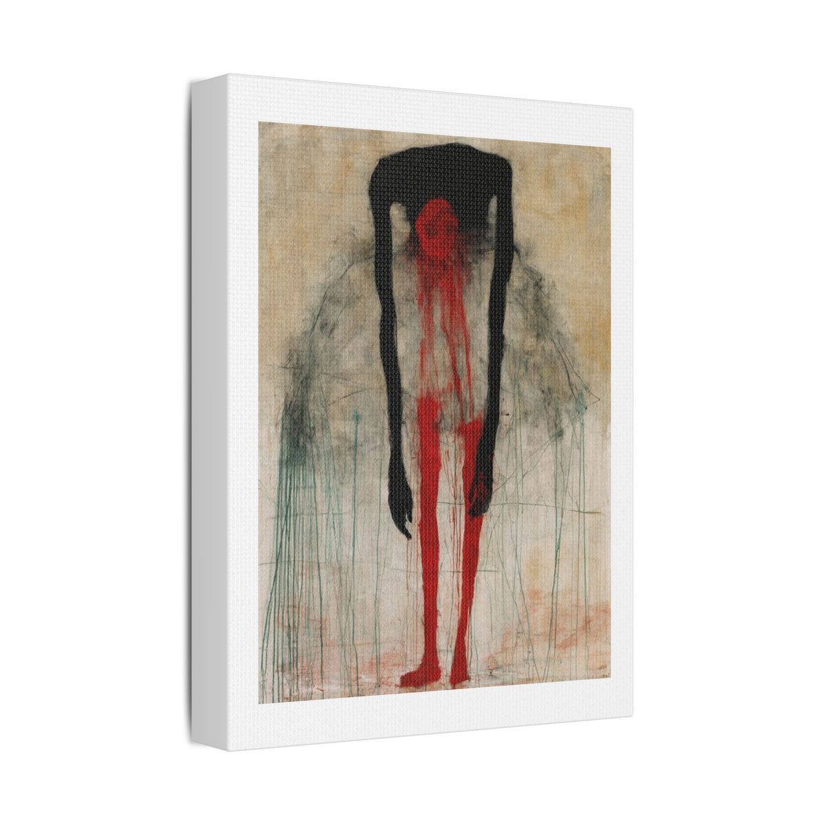 Ballerina, Neo-Surrealism, Art Print on Satin Canvas, Stretched