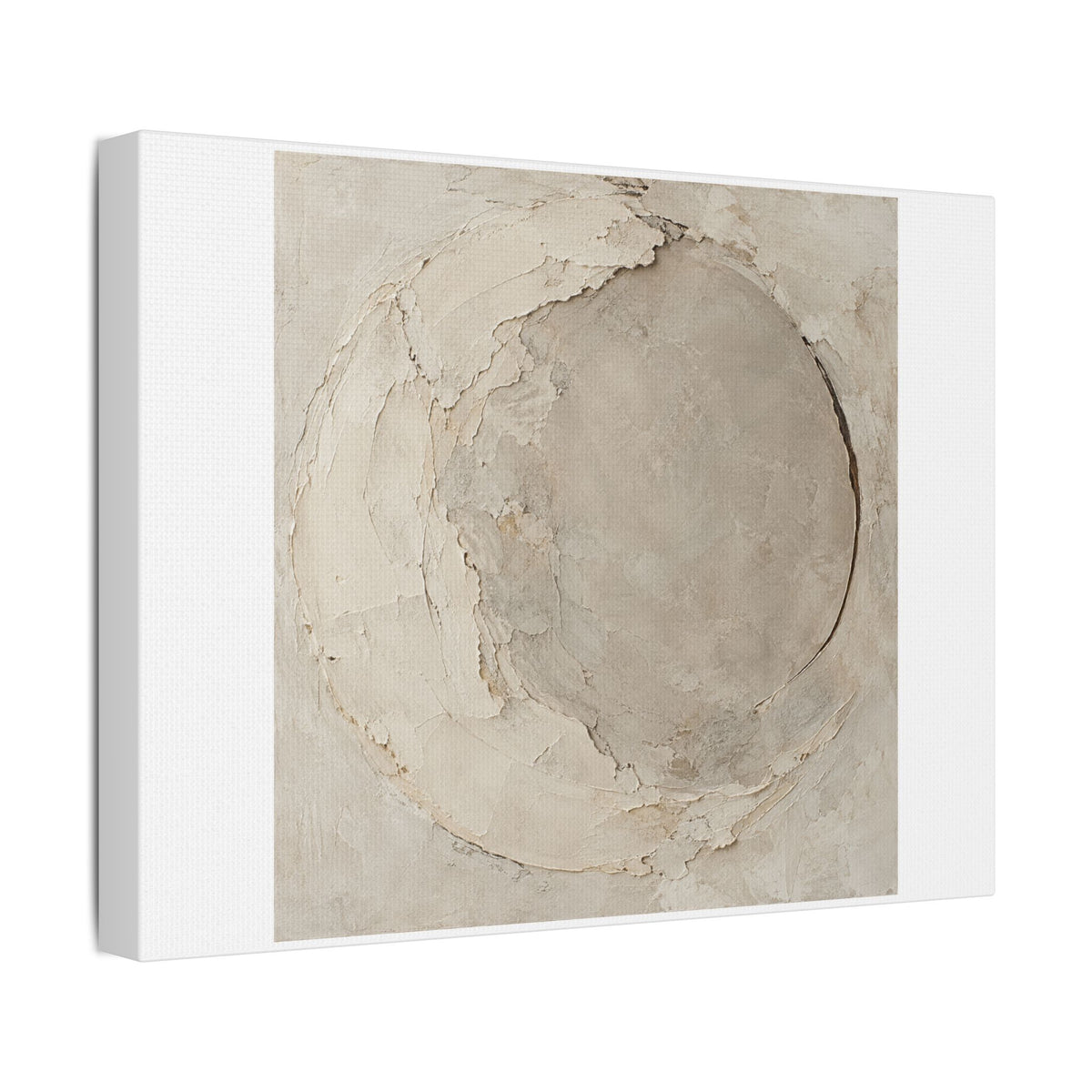 Quiet Limestone Orbit, Large Decor Art Print on Canvas