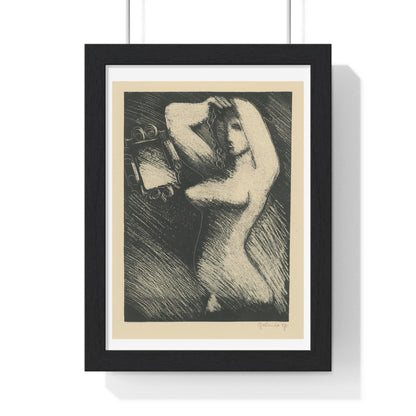 Woman in Front of the Mirror (1937) by Mikuláš Galanda, from the Original, Framed Art Print