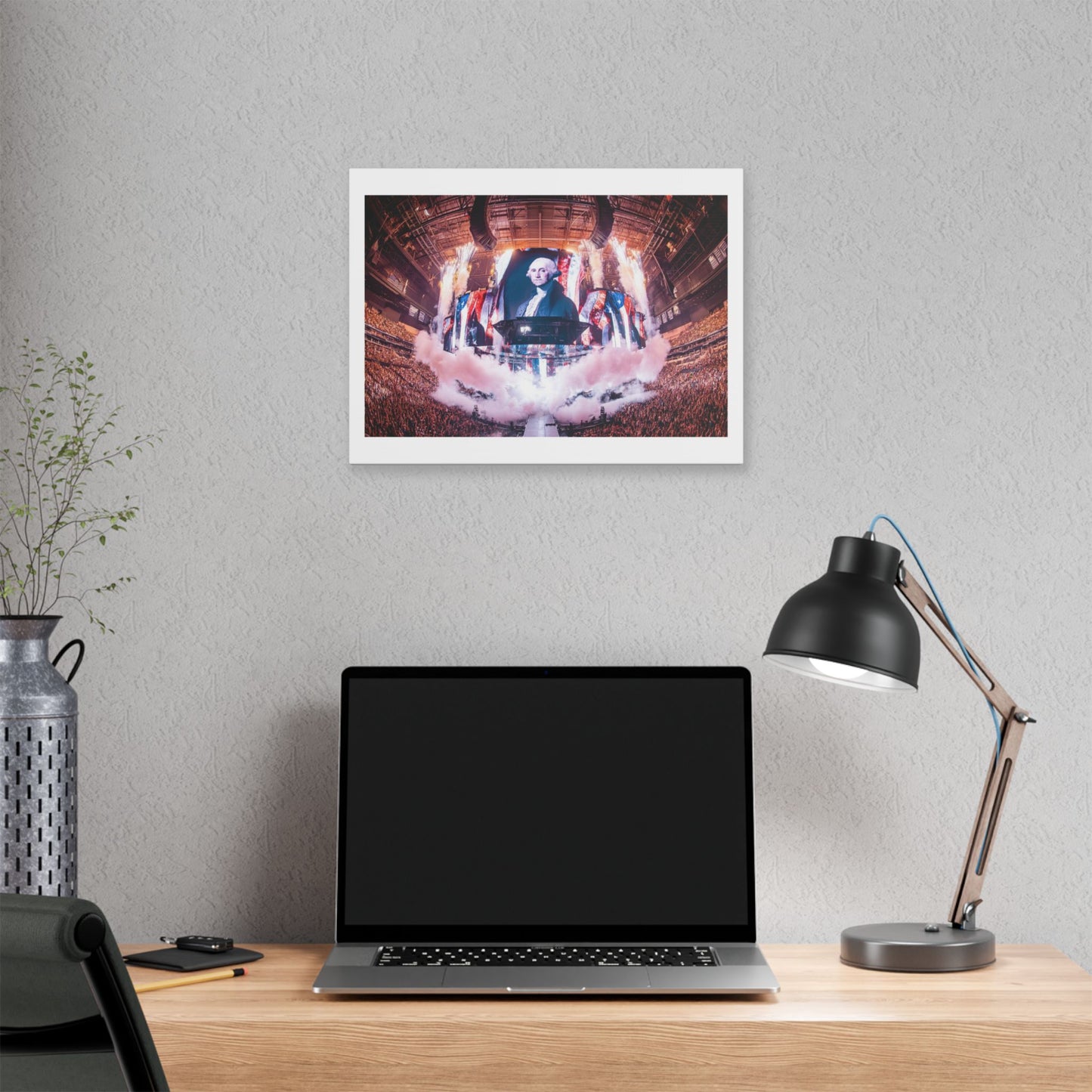 George Washington Remixed for the 21st Century 'Designed by AI' Canvas Art Print