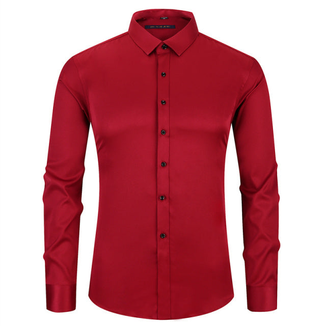 Anti-Wrinkle Men's Long Sleeve Business Shirt