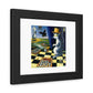 Cat Playing Chess In The Surrealist Style 'Designed by AI' Wooden Framed Print