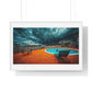 Dystopian Pool Scene Photorealistic Art Style 'Designed by AI' Framed Print