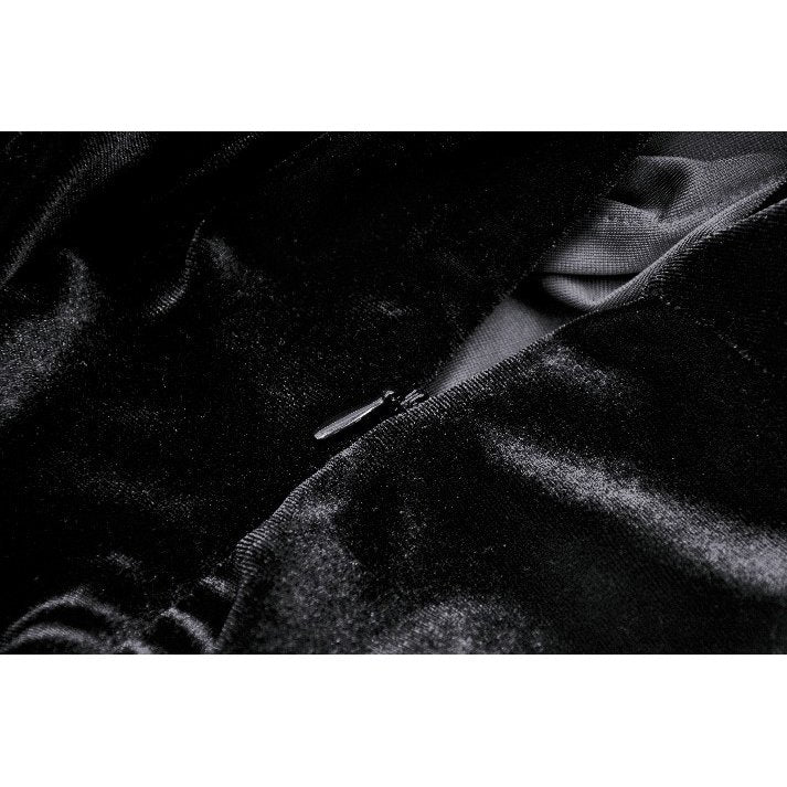 Dark in Love Kaia Midnight Mystique Velvet Ruffle Off-Shoulder Mermaid Dress