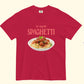 'No Regretti Spaghetti' Printed T-Shirt