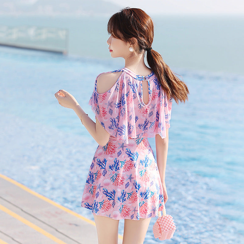 Fashion One-Piece Swimsuit Dress, Plus Sizes