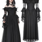 Dark in Love Millicent Black Tulle Feather Fantasy dress