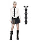 Dark in Love Kaia Skeleton Punk Leather Bow Tie