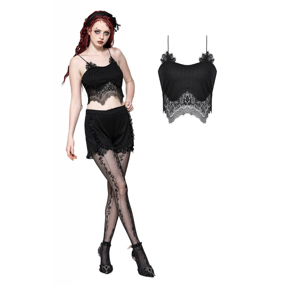 Dark in Love Eliza Gothic Black Camisole