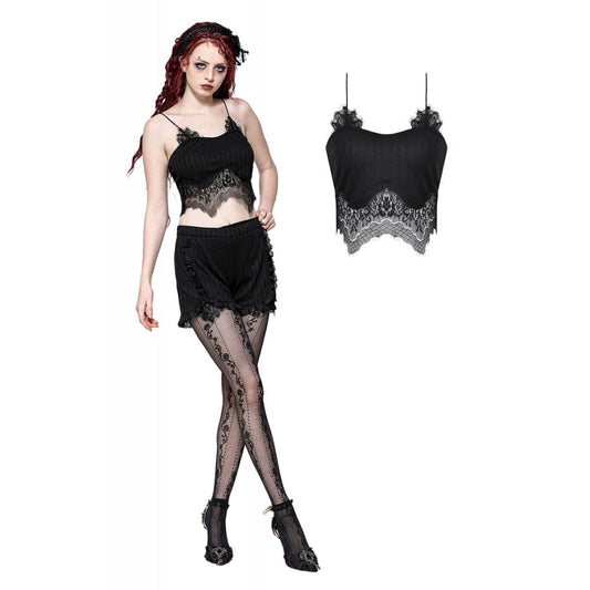 Dark in Love Eliza Gothic Black Camisole