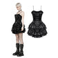 Dark in Love Harriet Punk Shiny Faux Leather Layered Dress