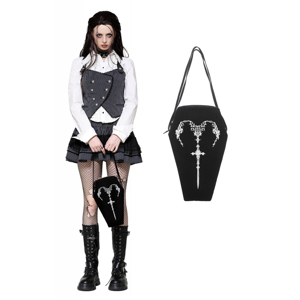 Dark in Love Quinn Mystic Horn Goth Coffin Bag