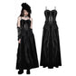 Dark in Love Fia Romantic Gothic Hollow Waist Maxi Dress