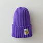 Baby Toddler Ribbed Knit Smile Face Beanie 'LOVE SMILE'