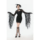 Dark In Love Minerva Bell-Sleeve Lace Dress in Black