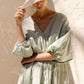 Vireous Holiday Style Puffy Sleeve Floaty Pullover Dress, Spring and Summer Collection