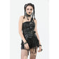 Dark in Love Vespera One-Shoulder Spiked Faux Leather Corset Top