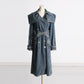 Vireous Lace-Up Waist-Tight Women's Denim Coat