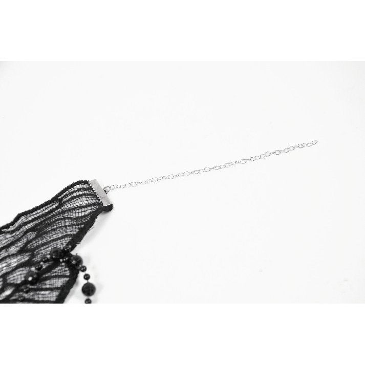 Dark in Love Lysandra Butterfly Lace Beaded Collar Necklace