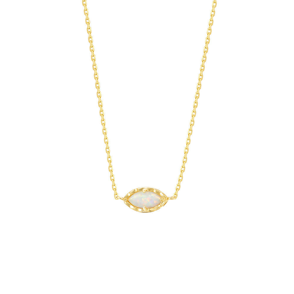 925 Sterling Silver Opal Droplet Jewellery Set