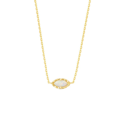 925 Sterling Silver Opal Droplet Jewellery Set