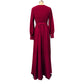 Vireous Long Sleeve Elegant Crossover 'Celtic' Long Dress