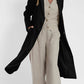 Vireous Women's Fashion Casual Cotton Linen Suit-Collar Trench Coat