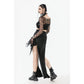 Dark in Love Morana Mesh Crochet-Knit Bell Sleeve Crop Top