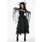Dark In Love Gothic Lace Bell-Sleeve Cape