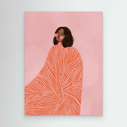 The Woman With the Swirls by Bea Müller, Canvas Art Print