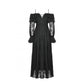 Dark in Love Cosette Elegant Gothic Off-Shoulder Ruffle Maxi Dress