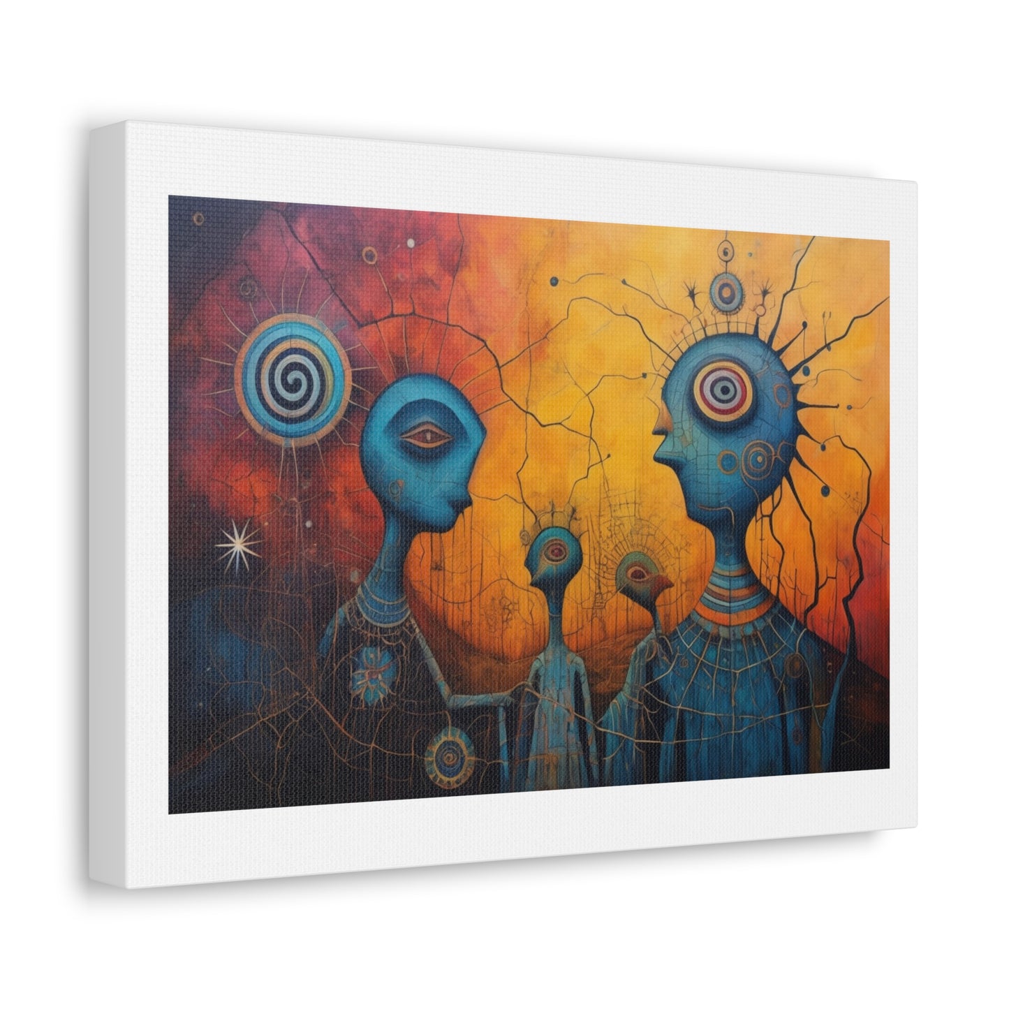 Puppet World of Shamans II 'Designed by AI' Art Print on Canvas