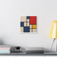 Abstract Artwork in the Style of Piet Mondrian 'Designed by AI' Canvas Art Print