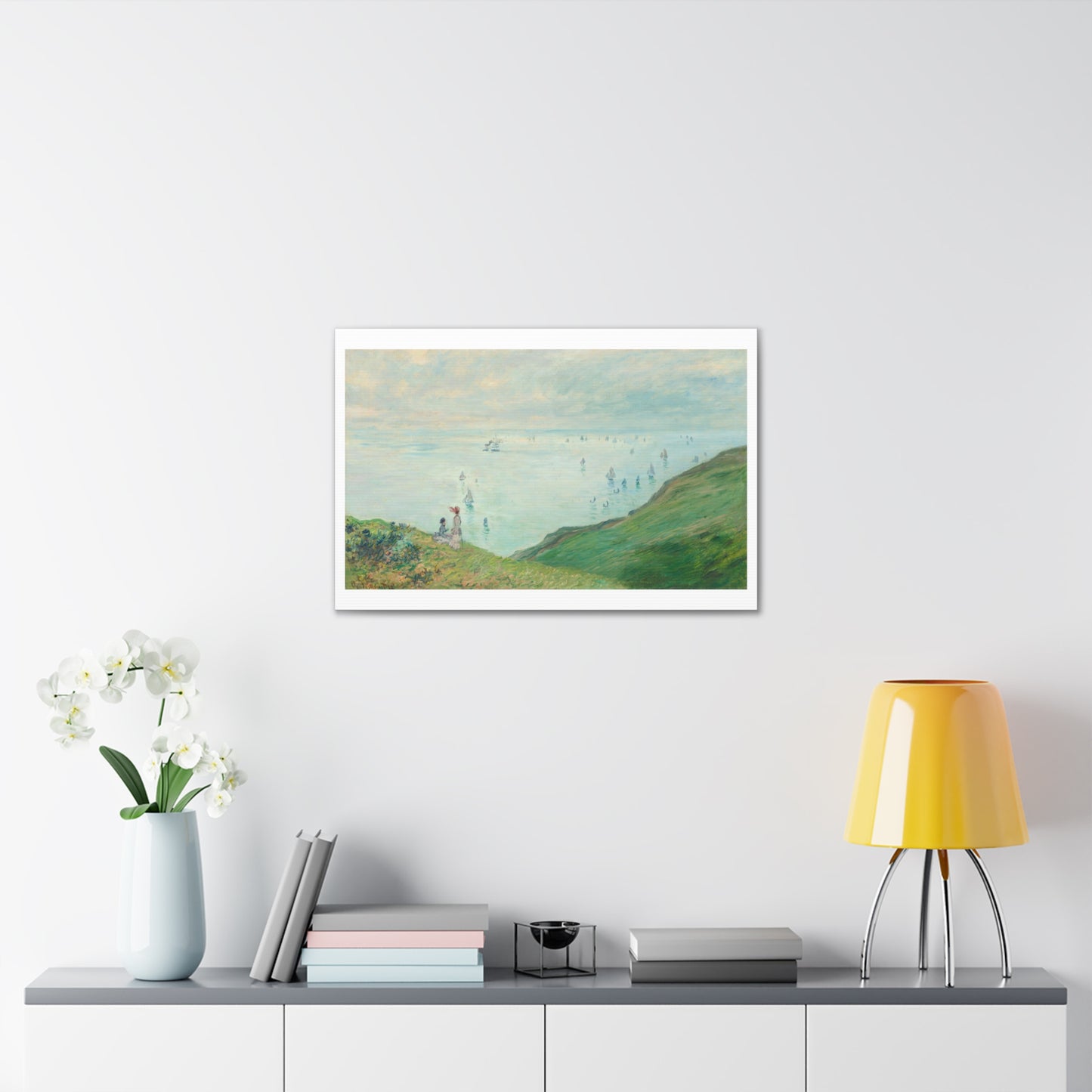 Cliffs at Pourville (1882) by Claude Monet, Canvas Art Print from the Original