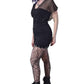 Necessary Evil Venus Wrapped Mesh Mini Dress