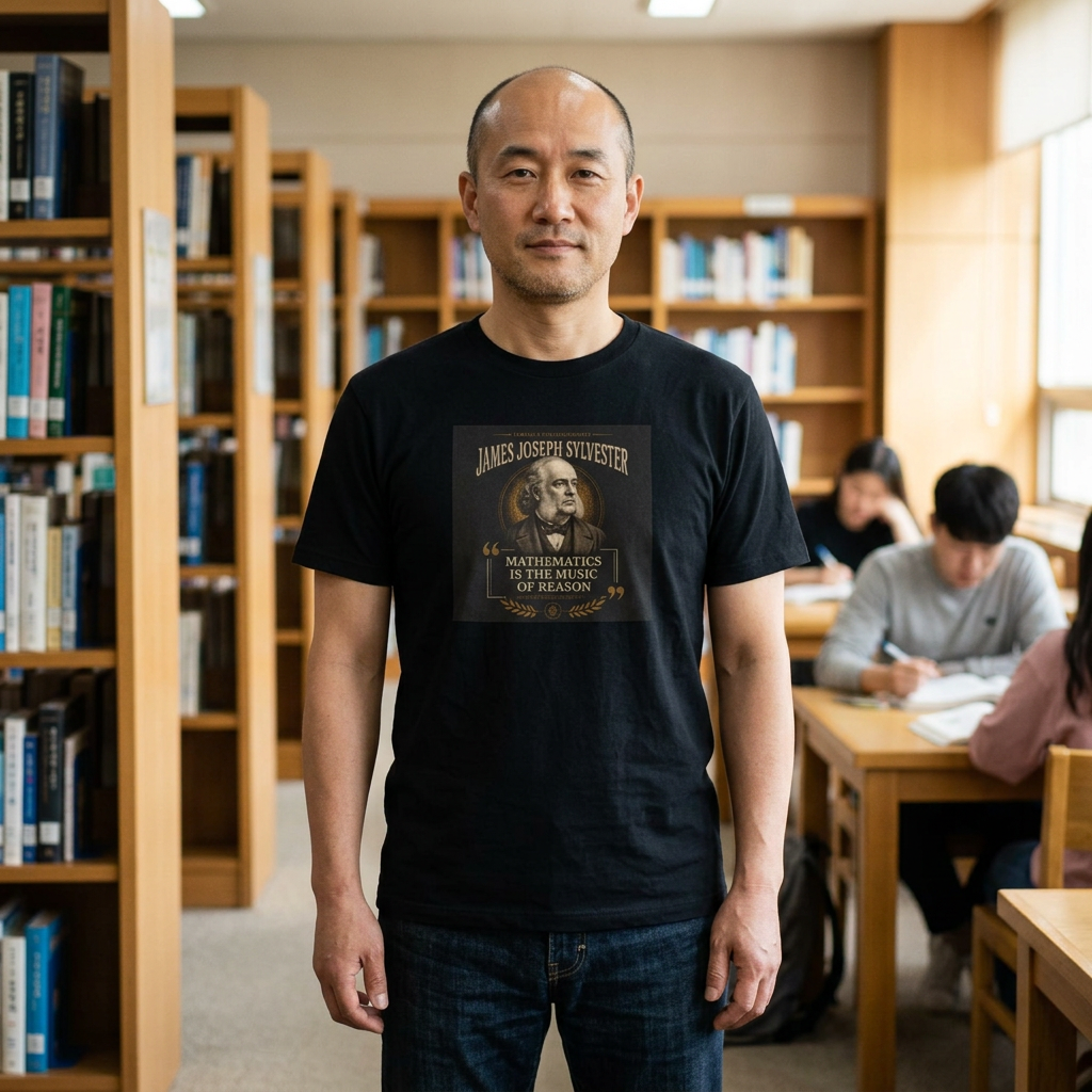 James Joseph Sylvester on Mathematics and Divine Order, Philosophy Tribute T-Shirt