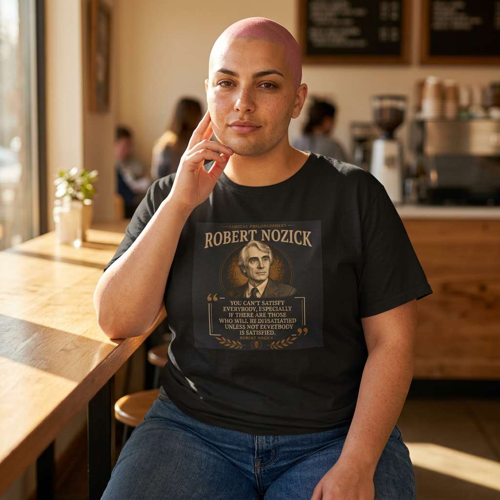 Robert Nozick on Society and Voluntary Choices, Philosophy Tribute T-Shirt