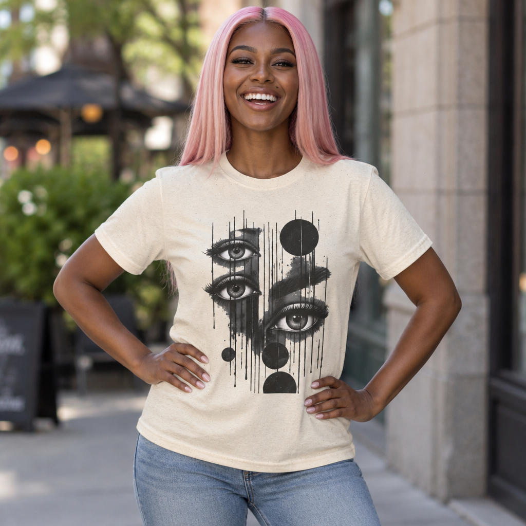 Surreal Three Eyes, Alt-Goth Graphic T-Shirt