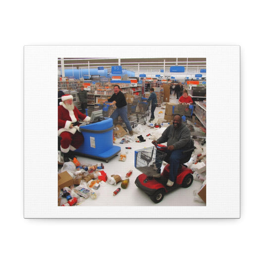 It's Always Wild At Walmart II 'Designed by AI' Art Print on Canvas