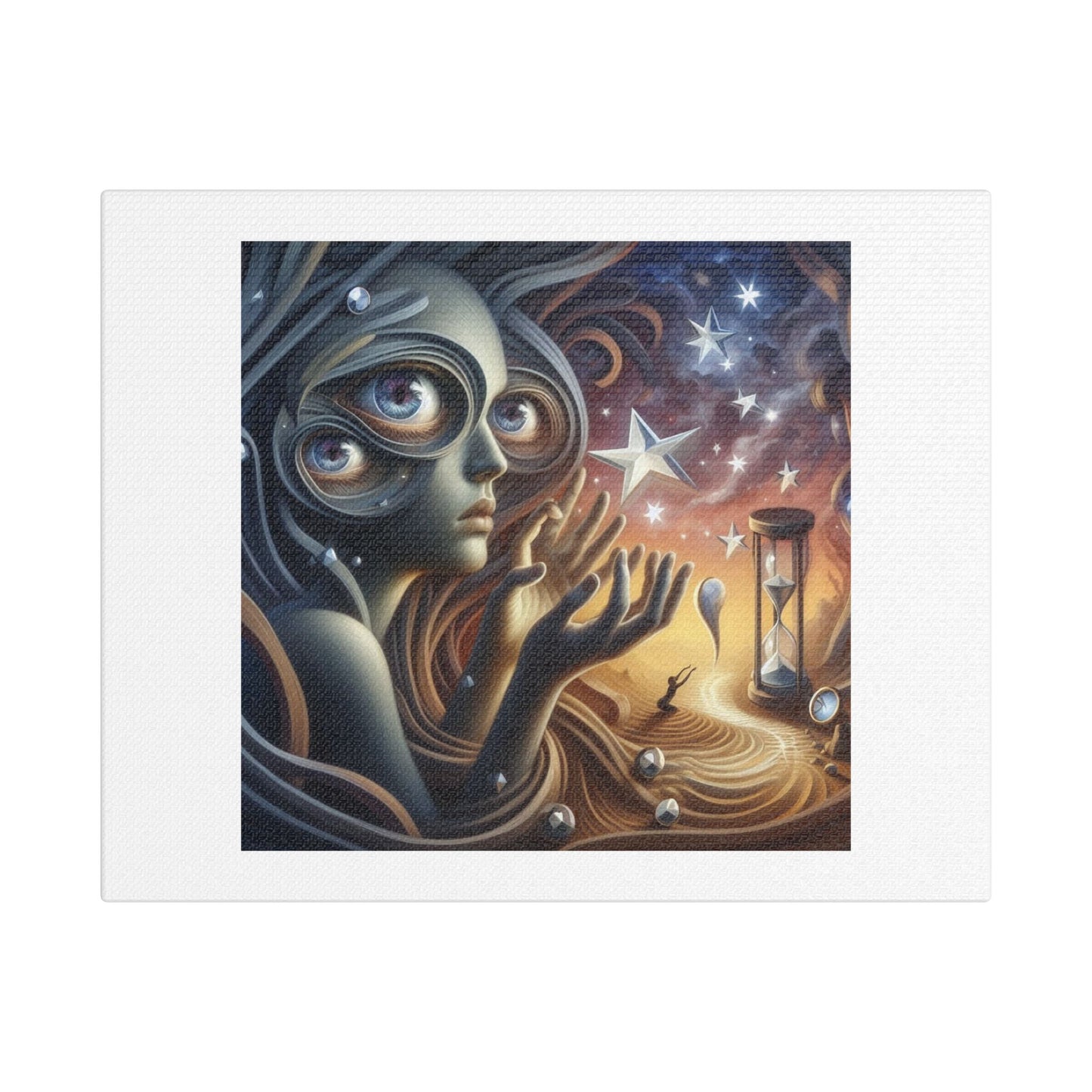 Surrealistic Representation of the Quality of Envy 'Designed by AI' Art Print on Canvas