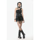 Dark in Love Vespera One-Shoulder Spiked Faux Leather Corset Top