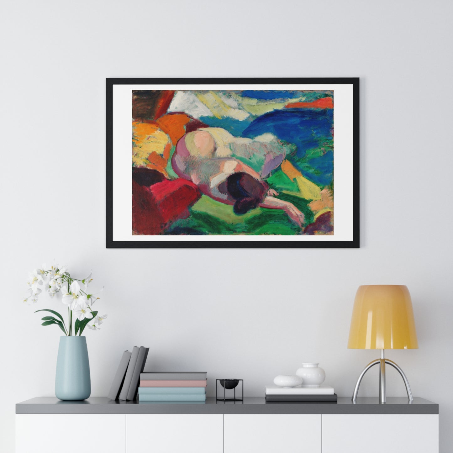 Naked Woman Posing Sensually 'Nude' (1915–1916) by Carl Newman, from the Original, Framed Art Print