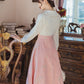 Vireous Retro French Romantic Pastoral-Style Dress