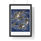 Gift Cover 'Fukusa' with Carp in Waves (Meij Period) from the Original, Framed Art Print