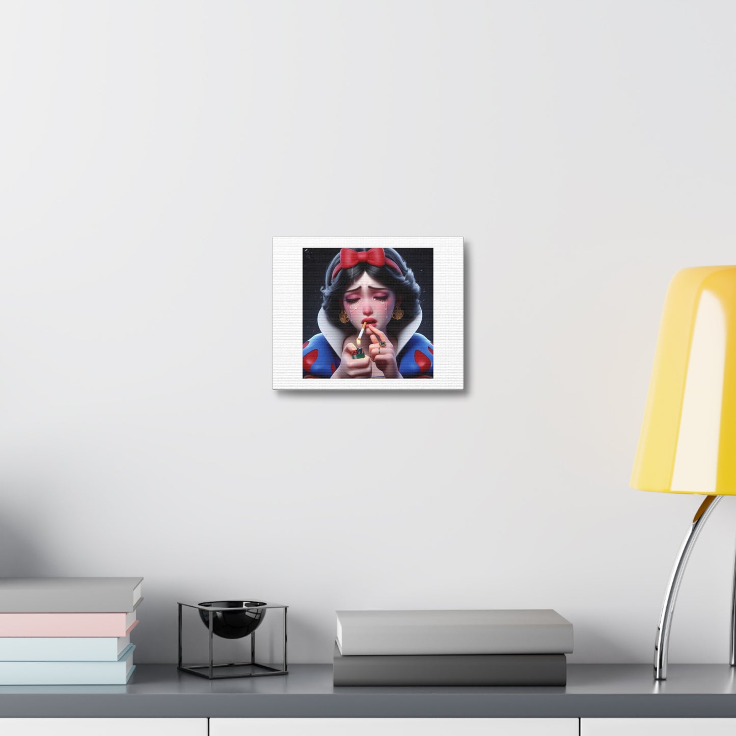 We're All Going Through Something Snow White 'Designed by AI' Art Print on Canvas