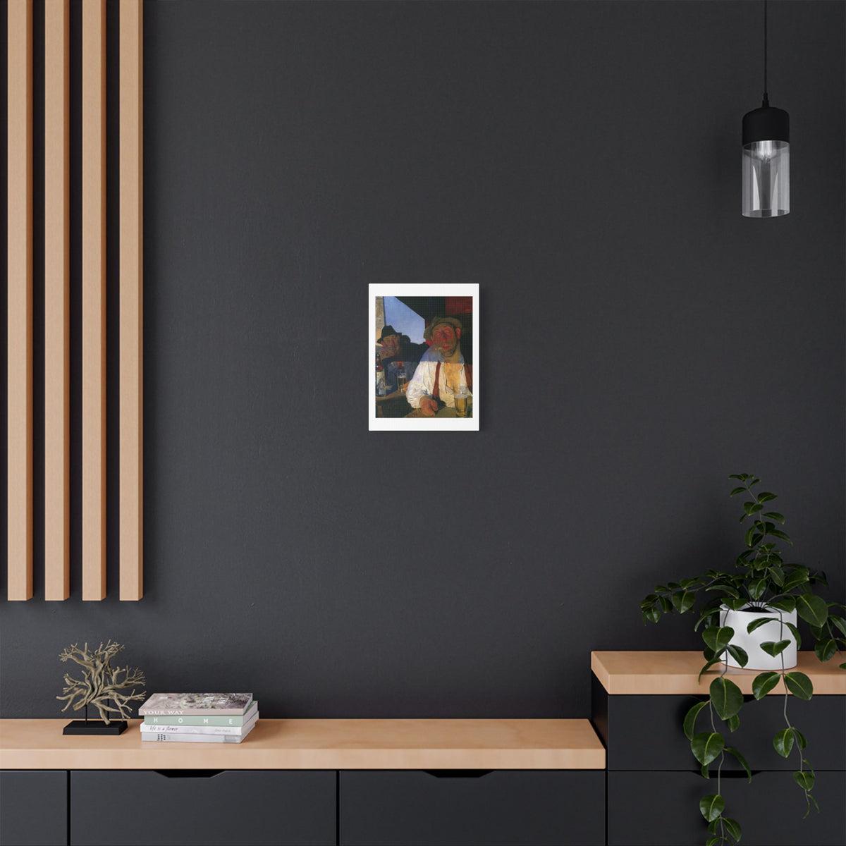 Café Art II, Print on Satin Canvas, Stretched