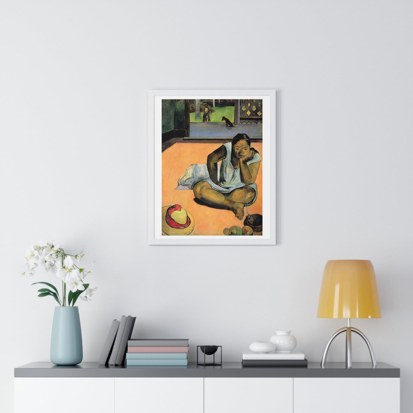 The Brooding Woman 'Te Faaturuma' (1891) by Paul Gaugin., from the Original, Framed Print