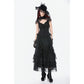 Dark in Love Vintage Gothic Lace-Layered Maxi Skirt